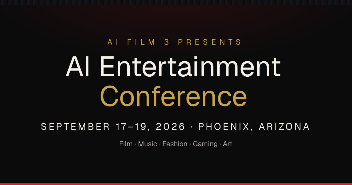 AI Entertainment Conference returns Sept. 17–19 in Phoenix — official promotional artwork